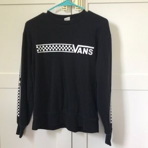vans sweatshirt with sleeve print